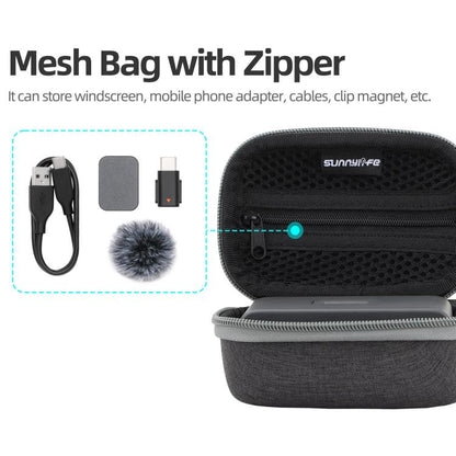 Bolsa protectora portátil para almacenamiento de Mic Mini Sunnylife (negra) para DJI Mini — imagen 5