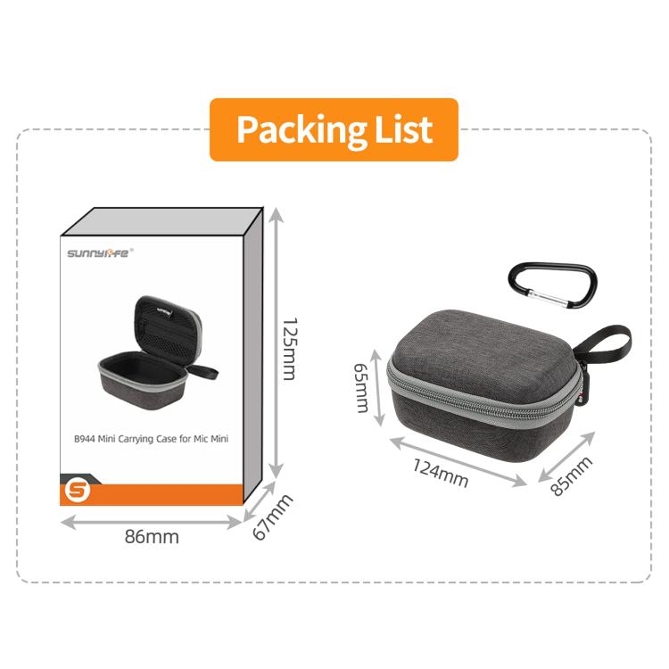 Bolsa protectora portátil para almacenamiento de Mic Mini Sunnylife (negra) para DJI Mini — imagen 10