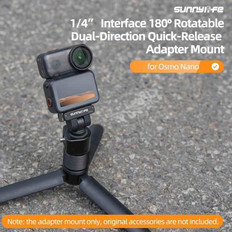 Adaptador de liberación rápida magnético bidireccional Sunnylife para DJI Osmo 360 (negro) — imagen 3