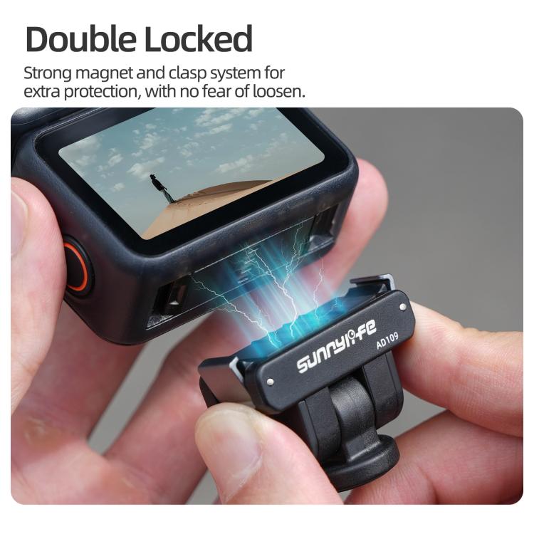 Adaptador de liberación rápida magnético bidireccional Sunnylife para DJI Osmo 360 (negro) — imagen 6