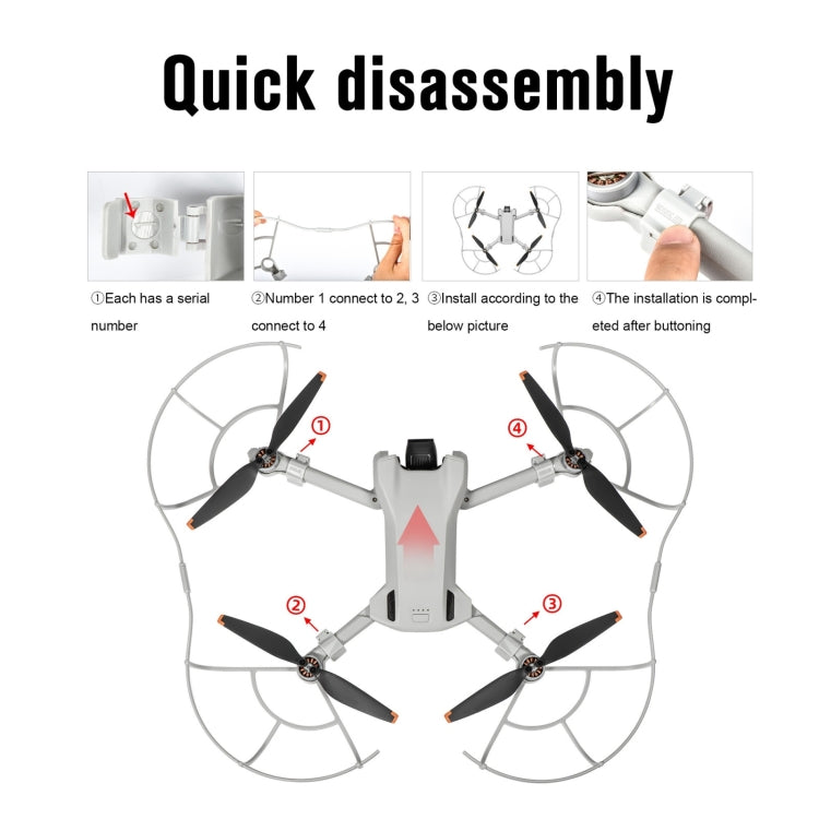 Hélice STARTRC Dron Protector Anillo anticolisión para DJI Mini 4 Pro (Gris) — imagen 6