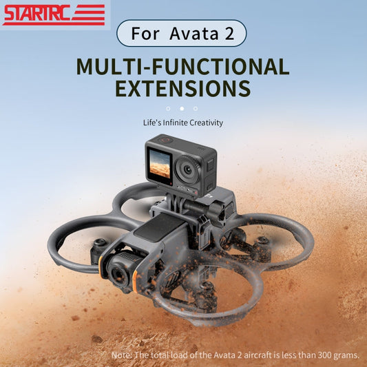 Soporte de expansión para cámara de acción STARTRC para DJI Avata 2 (negro) — imagen 2
