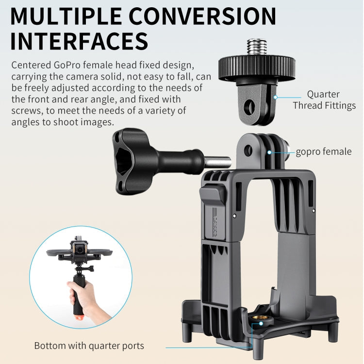 Soporte de expansión para cámara de acción STARTRC para DJI Avata 2 (negro) — imagen 6