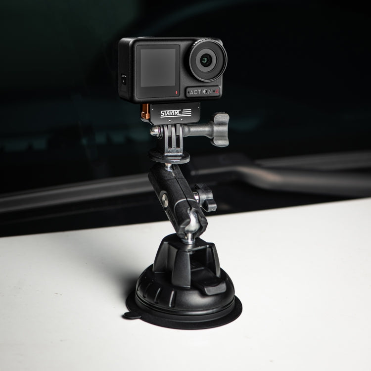 Soporte de extensión Adaptador rápido de metal STARTRC, plegable magnético para DJI Osmo Action 4 (negro y naranja) — imagen…