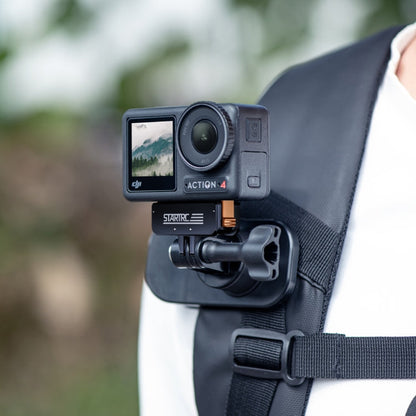 Soporte de extensión Adaptador rápido de metal STARTRC, plegable magnético para DJI Osmo Action 4 (negro y naranja) — imagen…