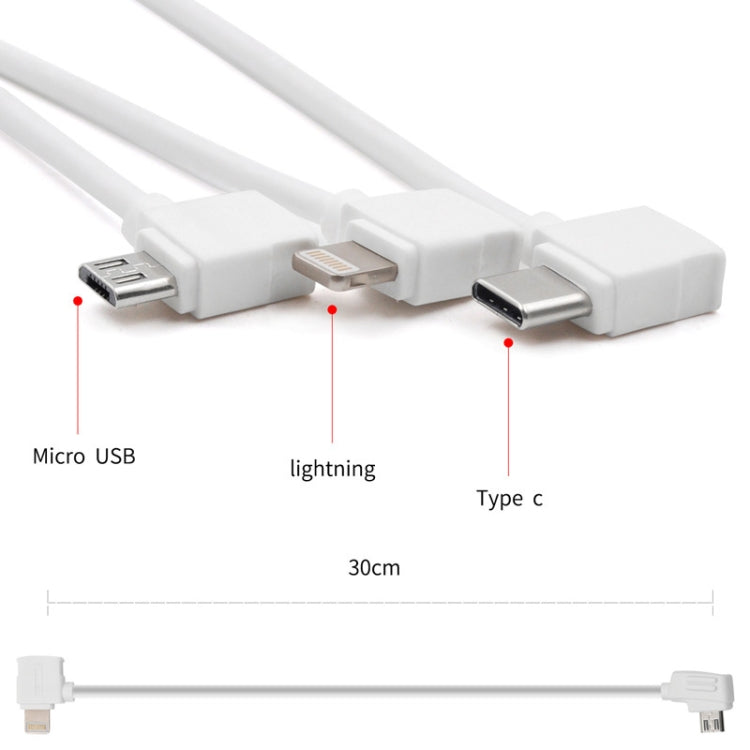 Cable de datos de conector STARTRC de conversión de micro USB a micro USB de 30 cm, control remoto de tiburón para DJI Mavic…