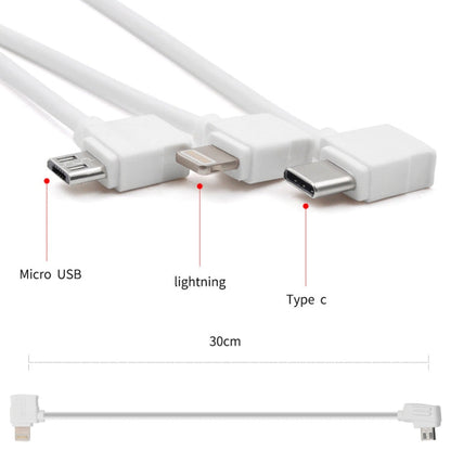 Cable de datos de conector STARTRC de conversión de micro USB a micro USB de 30 cm, control remoto de tiburón para DJI Mavic…