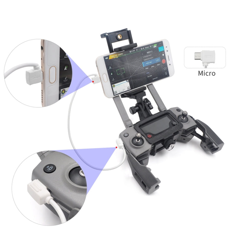 Cable de datos de conector STARTRC de conversión de micro USB a micro USB de 30 cm, control remoto de tiburón para DJI Mavic…