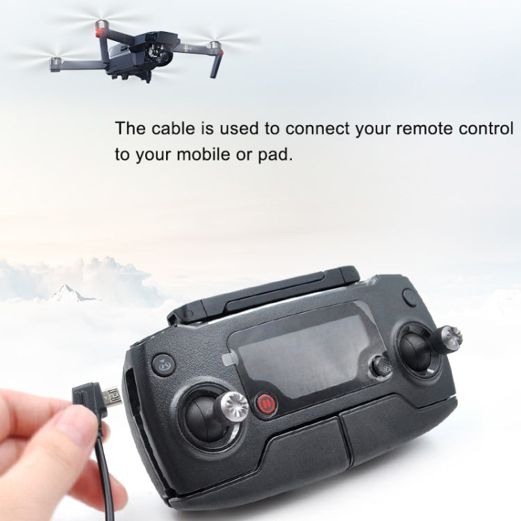 Cable de datos de conector STARTRC de conversión de micro USB a micro USB de 30 cm, control remoto de tiburón para DJI Mavic…