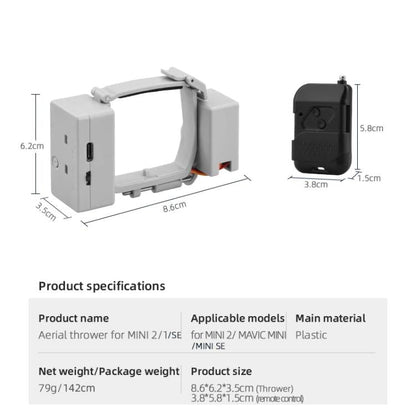 Lanzador parabólico para DJI Mavic Mini / Mini 2 (gris) para DJI DJI Mavic Mini, DJI Mini 2 — imagen 4