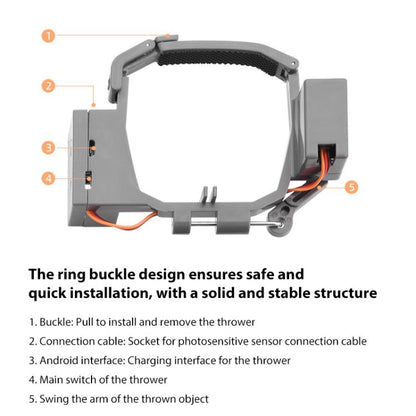 Lanzador parabólico para sistema de lanzamiento aéreo para DJI Mavic Pro (gris) — imagen 6