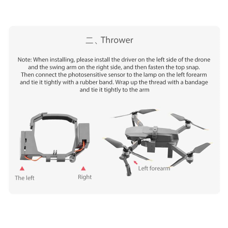 Lanzador parabólico para sistema de lanzamiento aéreo para DJI Mavic Pro (gris) — imagen 9
