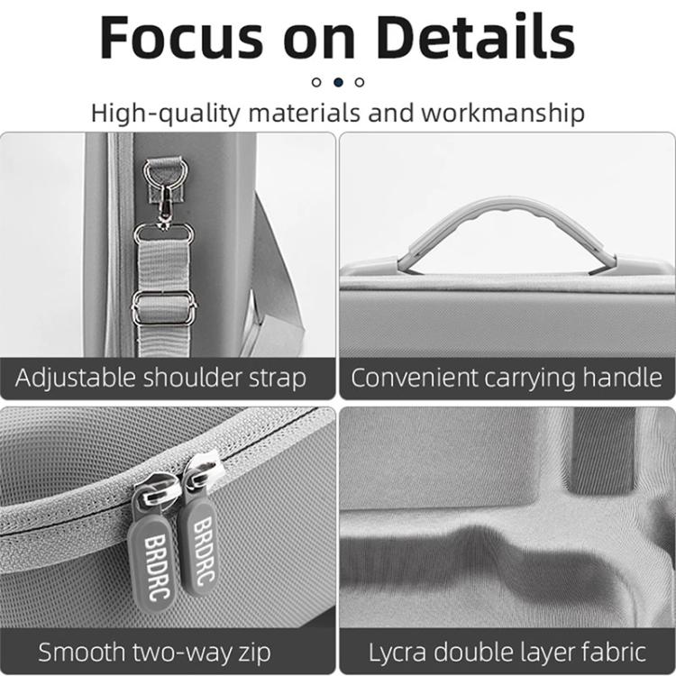 Bolsa de transporte y almacenamiento para control remoto de hombro BRDRC para DJI Mini 3 (gris) — imagen 12