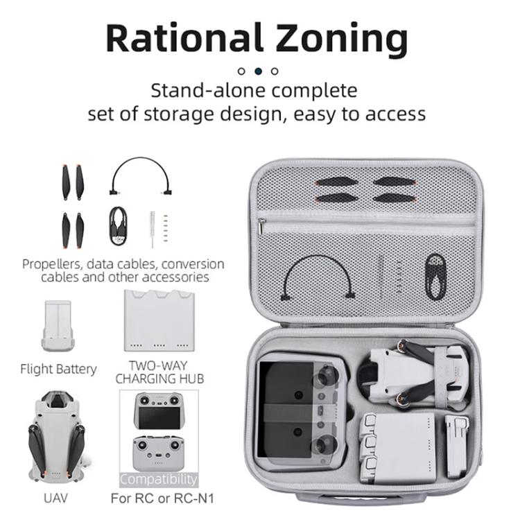 Bolsa de transporte y almacenamiento para control remoto de hombro BRDRC para DJI Mini 3 (gris) — imagen 6