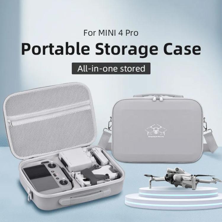 Bolsa de transporte y almacenamiento para control remoto de hombro BRDRC para DJI Mini 4 Pro (gris) — imagen 3