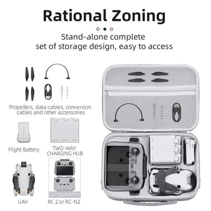 Bolsa de transporte y almacenamiento para control remoto de hombro BRDRC para DJI Mini 4 Pro (gris) — imagen 6
