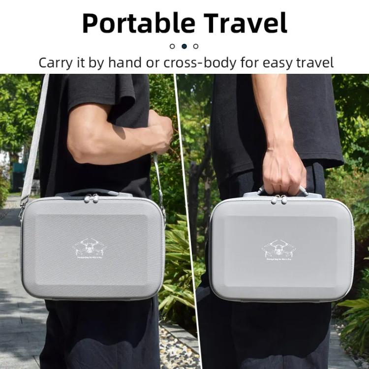 Bolsa de transporte y almacenamiento para control remoto de hombro BRDRC para DJI Mini 4 Pro (gris) — imagen 9