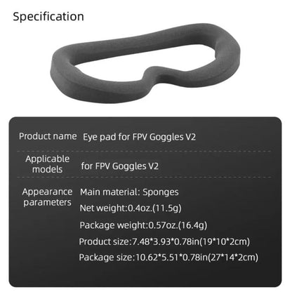 Protectores oculares para gafas de vuelo FPV Goggles V2 BRDRC (gris oscuro) — imagen 10