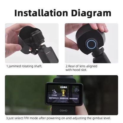 Cubierta Parasol BRDRC, protectora de lente para DJI Osmo Pocket 3 (negro) — imagen 11