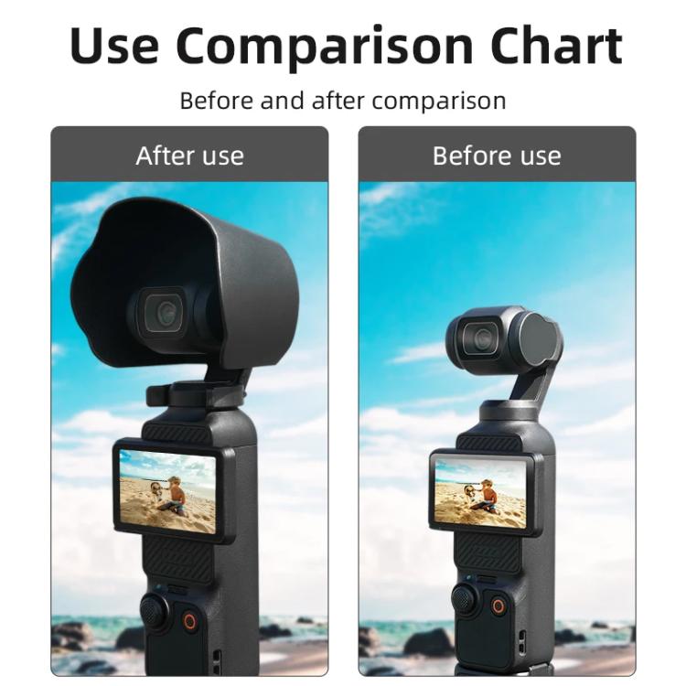 Cubierta Parasol BRDRC, protectora de lente para DJI Osmo Pocket 3 (negro) — imagen 10