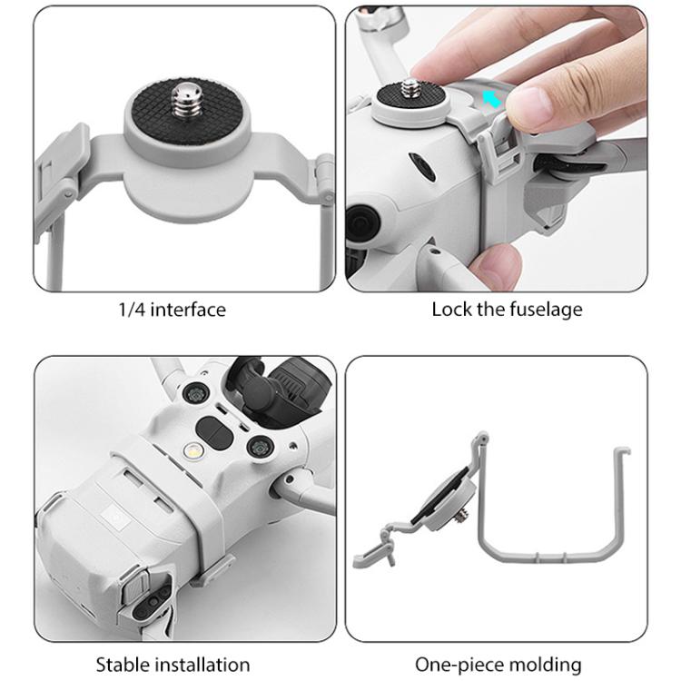Soporte Adaptador de para cámara de acción BRDRC, extensión de cardán para dron para DJI Mini 4 Pro (gris) — imagen 9