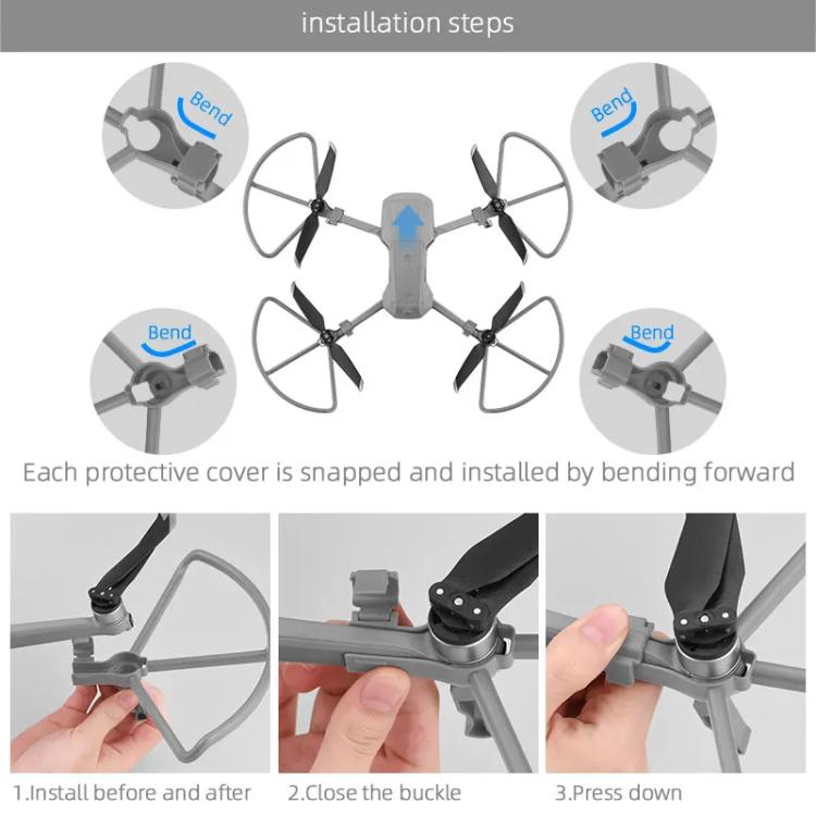 Anillo protector anticolisión para hélice de dron / BRDRC para DJI Mavic Air 2 / Air 2S (gris) para DJI DJI Mavic Air 2, DJI…