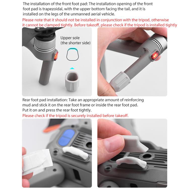 Cubierta Almohadilla protectora para patas de dron BRDRC, antipolvo para DJI Mavic Air 2S (gris) — imagen 9