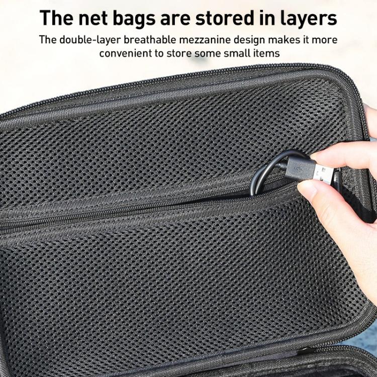 Bolsa de almacenamiento de PU para cámara y accesorios Pro/4/3 para DJI Osmo Action 5 (negra) — imagen 9