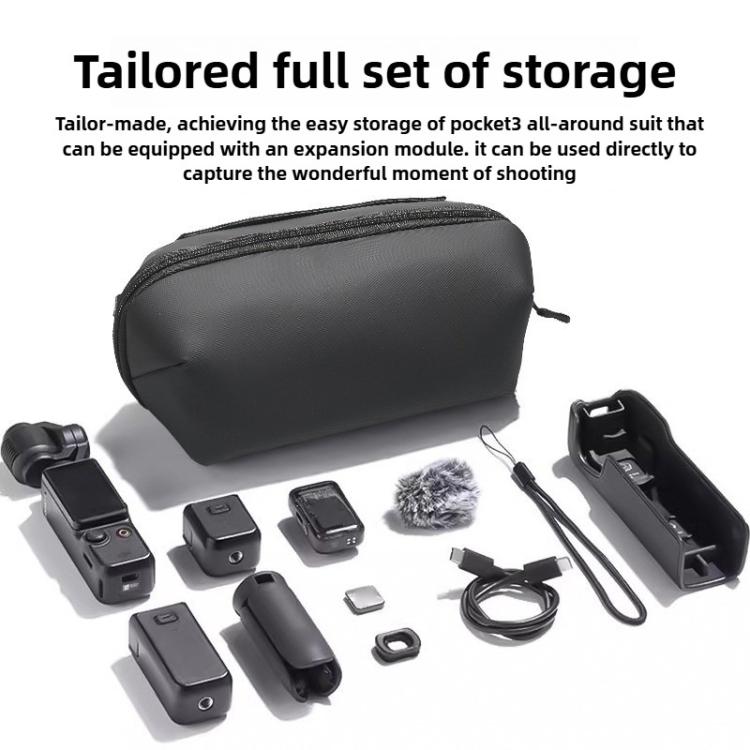 Estuche portátil, bolsa de almacenamiento con correa para DJI Osmo Pocket 3 (negro) — imagen 5