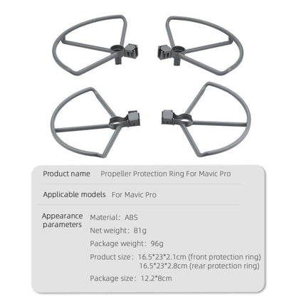 Anillo protector anticolisión para hélice de dron BRDRC para DJI Mavic Pro (gris) — imagen 4