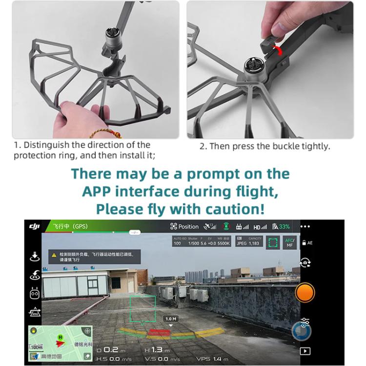 Anillo protector anticolisión para hélice de dron /Zoom BRDRC para DJI Mavic 2 Pro (gris) — imagen 11