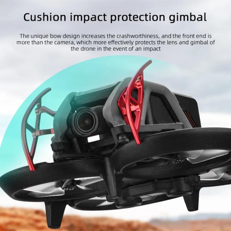 Lente de cardán Parachoques protector de aleación de aluminio anticolisión para BRDRC para DJI Avata (negro) — imagen 4