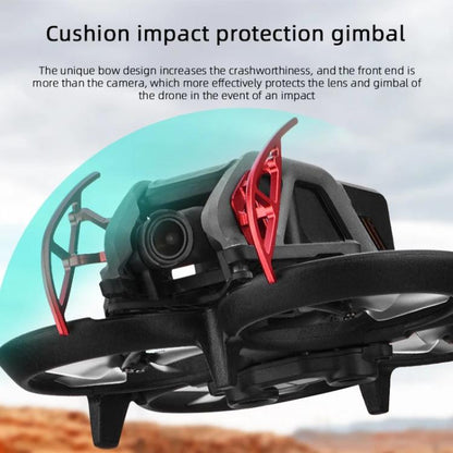Lente de cardán Parachoques protector de aleación de aluminio anticolisión para BRDRC para DJI Avata (rojo) — imagen 4