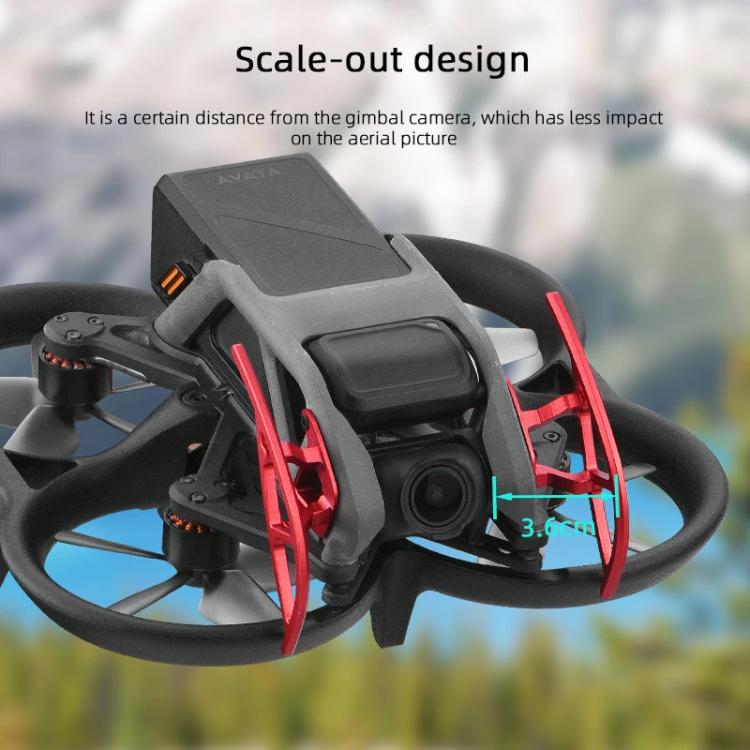 Lente de cardán Parachoques protector de aleación de aluminio anticolisión para BRDRC para DJI Avata (negro) — imagen 5