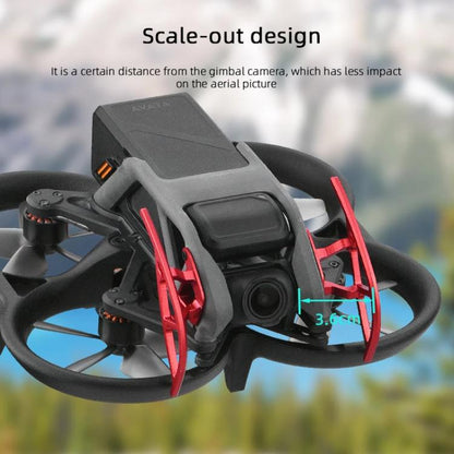 Lente de cardán Parachoques protector de aleación de aluminio anticolisión para BRDRC para DJI Avata (negro) — imagen 5
