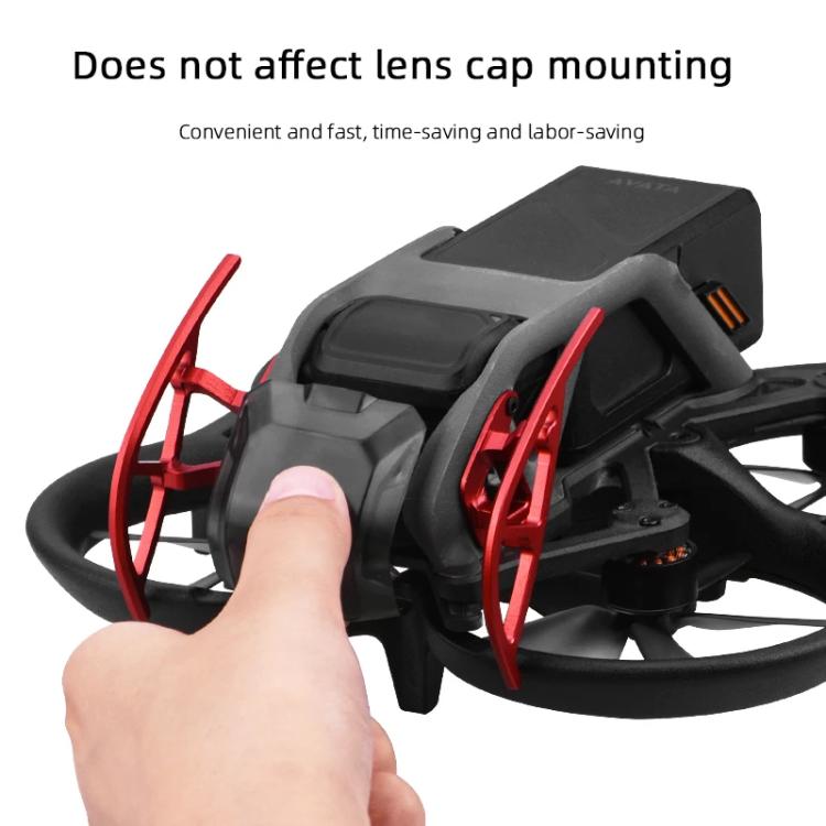 Lente de cardán Parachoques protector de aleación de aluminio anticolisión para BRDRC para DJI Avata (rojo) — imagen 8