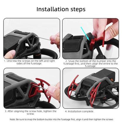 Lente de cardán Parachoques protector de aleación de aluminio anticolisión para BRDRC para DJI Avata (rojo) — imagen 10