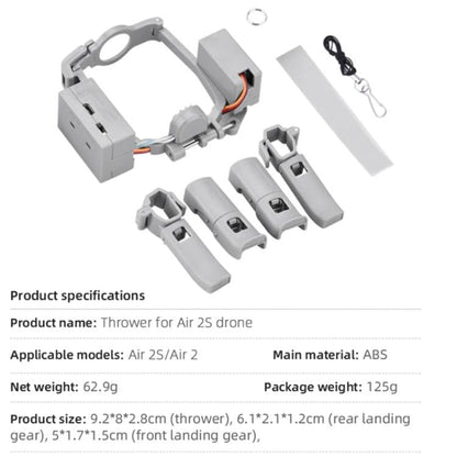 Lanzador parabólico gris para DJI Mavic Air 2 / Air 2S para DJI DJI Mavic Air 2, DJI Air 2S — imagen 4