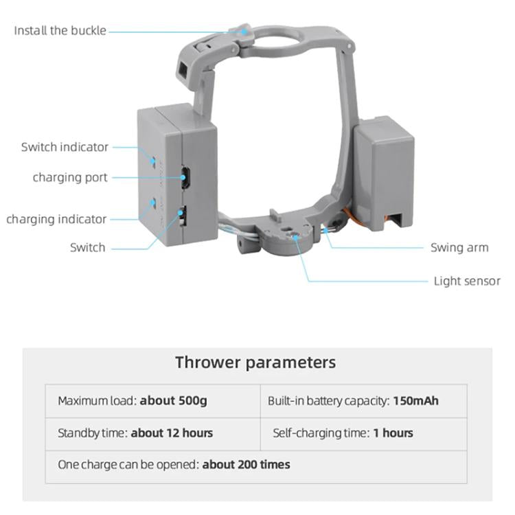 Lanzador parabólico gris para DJI Mavic Air 2 / Air 2S para DJI DJI Mavic Air 2, DJI Air 2S — imagen 8