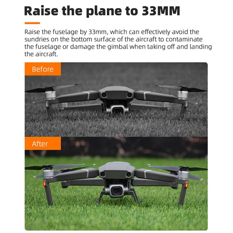 Bastidor de entrenamiento de tren de aterrizaje elevado plegable para trineo BRDRC de para DJI Mavic 2 (gris) — imagen 5