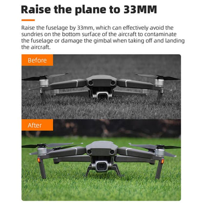 Bastidor de entrenamiento de tren de aterrizaje elevado plegable para trineo BRDRC de para DJI Mavic 2 (gris) — imagen 5