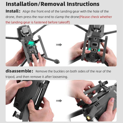 Bastidor de entrenamiento de tren de aterrizaje elevado plegable para trineo BRDRC de para DJI Mavic 2 (gris) — imagen 10