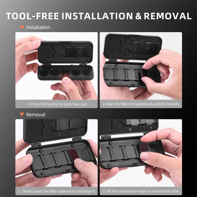 Estuche de almacenamiento BRDRC, con organizador de filtros, tarjetas TF/SD y lentes gran angular y macro para DJI Osmo Pock…