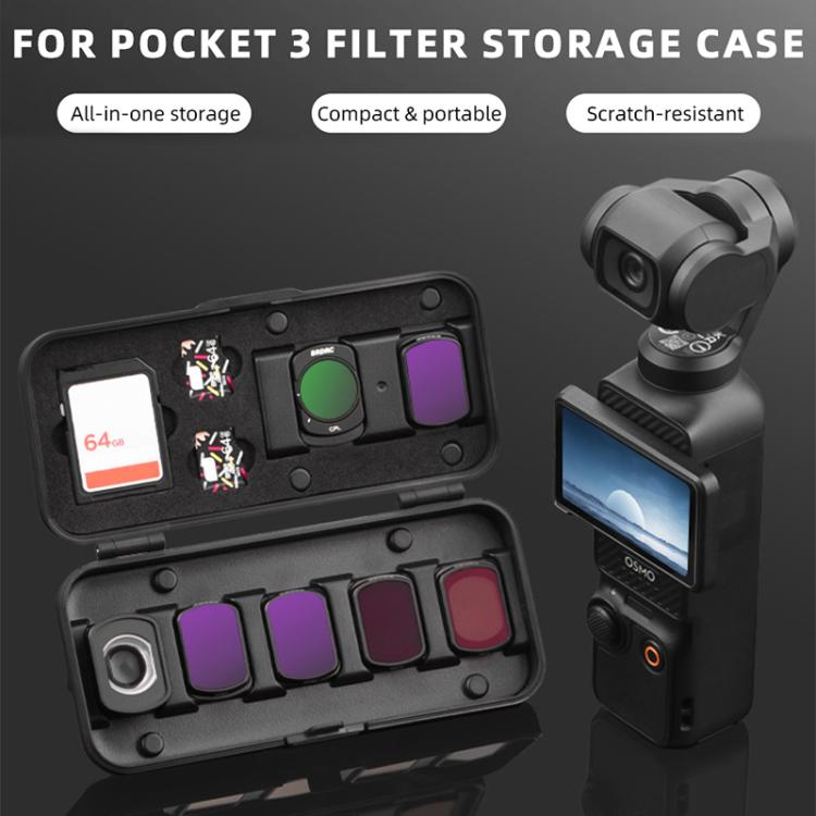 Estuche de almacenamiento BRDRC, con organizador de filtros, tarjetas TF/SD y lentes gran angular y macro para DJI Osmo Pock…
