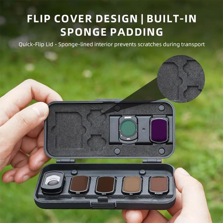 Estuche de almacenamiento BRDRC, con organizador de filtros, tarjetas TF/SD y lentes gran angular y macro para DJI Osmo Pock…