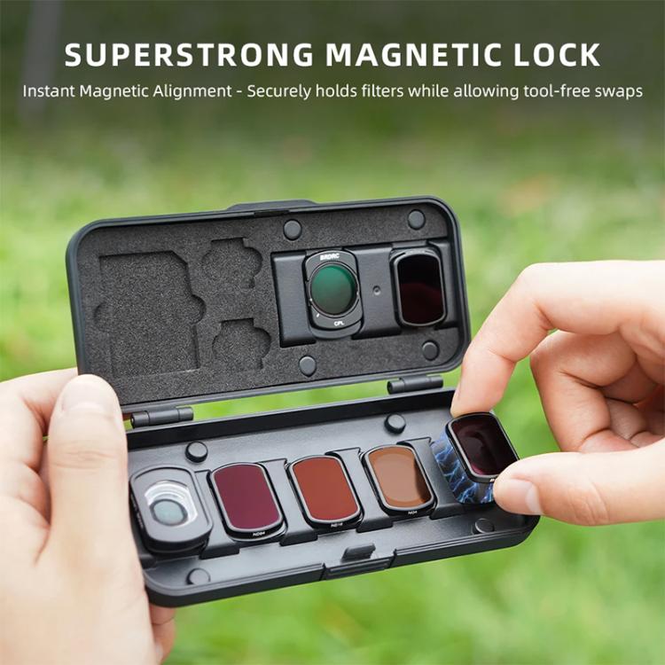 Estuche de almacenamiento BRDRC, con organizador de filtros, tarjetas TF/SD y lentes gran angular y macro para DJI Osmo Pock…