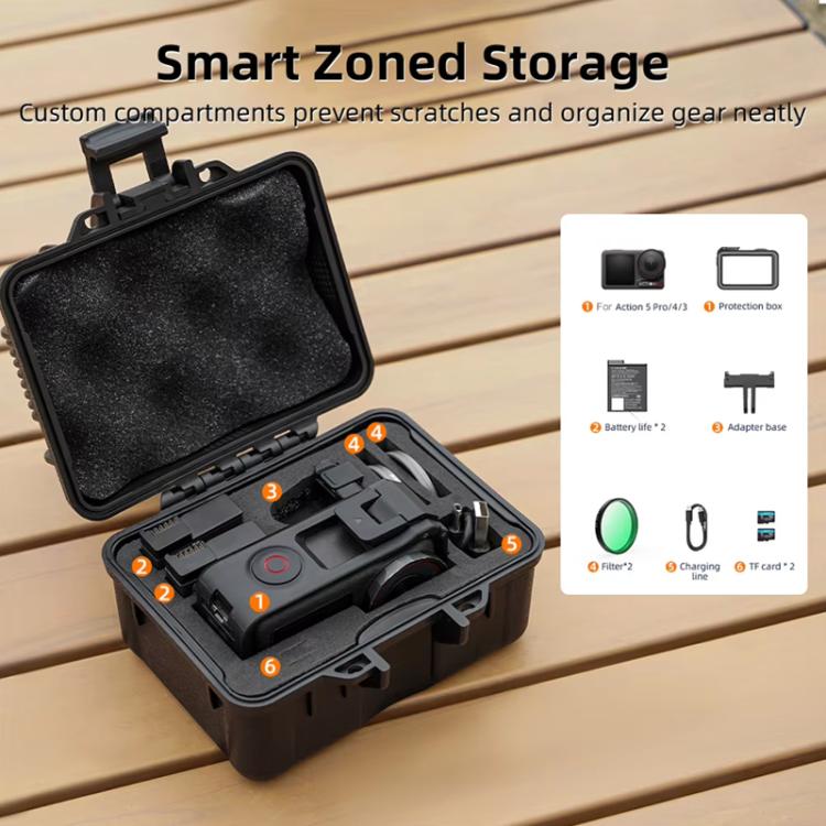 Estuche rígido de almacenamiento para cámara Pro/4/3 para DJI Osmo Action 5 (negro) — imagen 3
