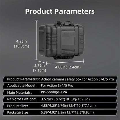 Estuche rígido de almacenamiento para cámara Pro/4/3 para DJI Osmo Action 5 (negro) — imagen 10