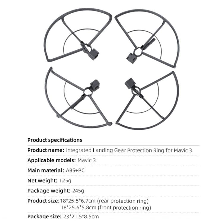Anillo anticolisión para la protección de la hélice del dron /3 Classic BRDRC para DJI Mavic 3 (gris) — imagen 3