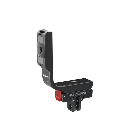 Soporte de metal tipo L vertical-horizontal con adaptador magnético de liberación rápida para DJI Osmo 360 (negro)